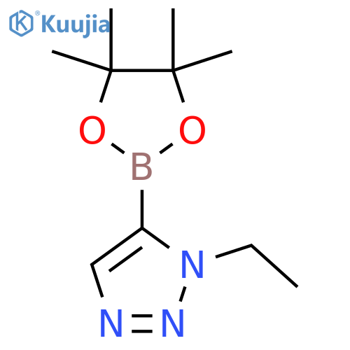 1-ethyl-5-(tetramethyl-1,3,2-dioxaborolan-2-yl)-1H-1,2,3-triazole structure