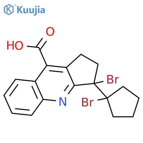 1H-Cyclopenta[b]quinoline-9-carboxylicacid, 3-bromo-3-(1-bromocyclopentyl)-2,3-dihydro- structure