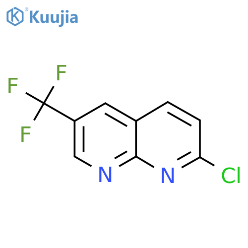 2-chloro-6-(trifluoromethyl)-1,8-naphthyridine structure