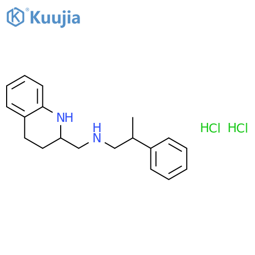 2-Quinolinemethanamine,1,2,3,4-tetrahydro-N-(1-methyl-2-phenylethyl)-, hydrochloride (1:2) structure