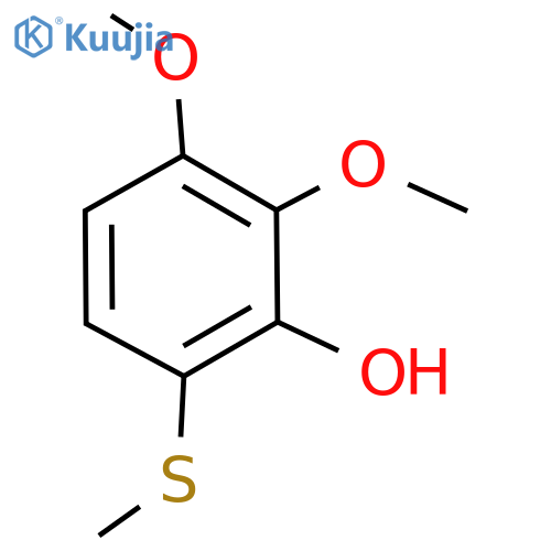 Phenol, 2,3-dimethoxy-6-(methylthio)- structure