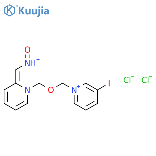 Pyridinium,2-[(hydroxyimino)methyl]-1-[[(3-iodopyridinio)methoxy]methyl]-, chloride (1:2) structure