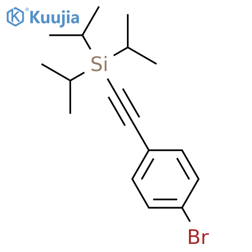 Silane, [(4-bromophenyl)ethynyl]tris(1-methylethyl)- structure