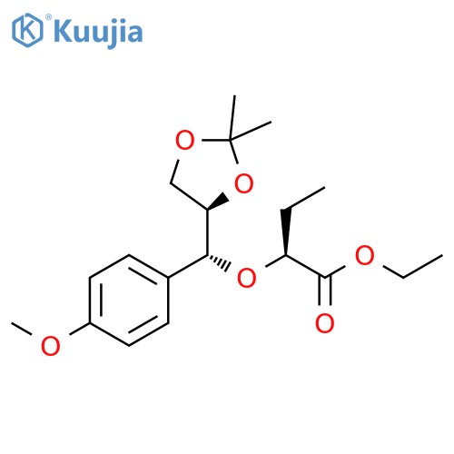 Ethyl (2S)-2-[(R)-[(4R)-2,2-dimethyl-1,3-dioxolan-4-yl](4-methoxyphenyl)methoxy]butanoate structure