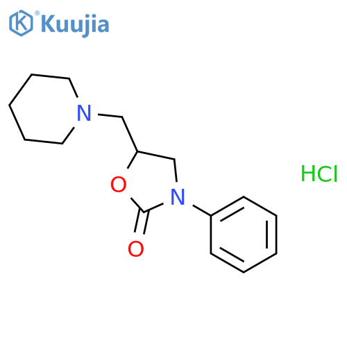 2-Oxazolidinone,3-phenyl-5-(1-piperidinylmethyl)-, hydrochloride (1:1) structure