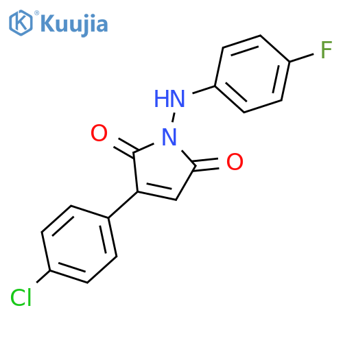 3-(4-Chlorophenyl)-1-(4-fluoroanilino)-1H-pyrrole-2,5-dione structure
