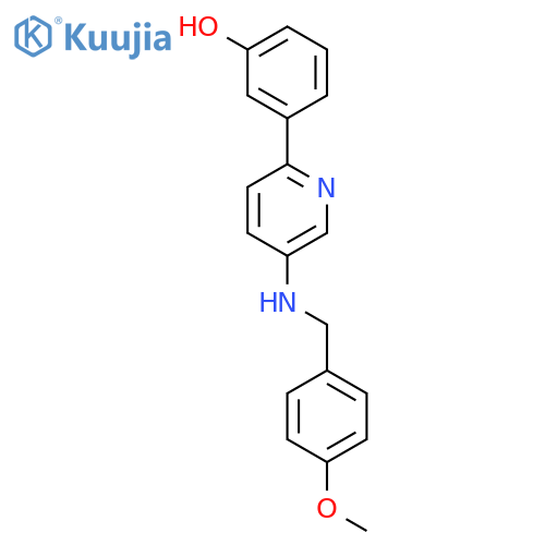 Phenol, 3-[5-[[(4-methoxyphenyl)methyl]amino]-2-pyridinyl]- structure