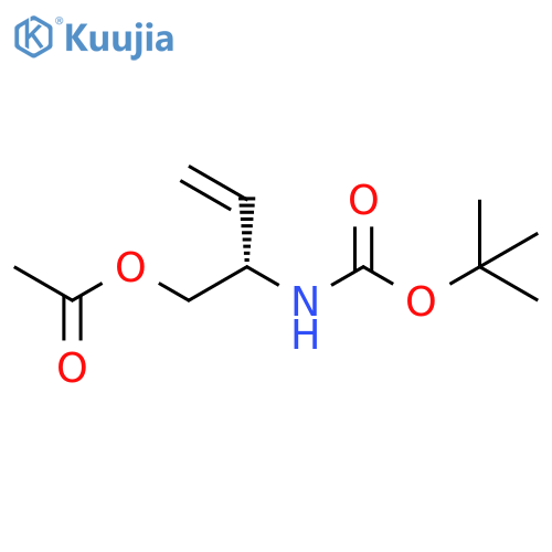 Carbamic acid, N-[(1S)-1-[(acetyloxy)methyl]-2-propen-1-yl]-, 1,1-dimethylethyl ester structure