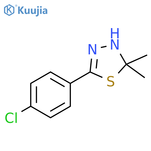 1,3,4-Thiadiazole, 5-(4-chlorophenyl)-2,3-dihydro-2,2-dimethyl- structure