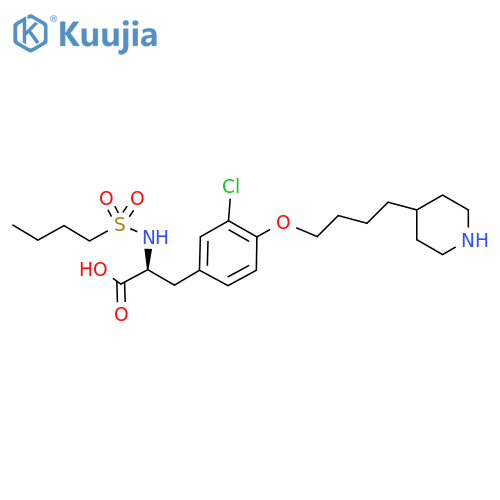L-​Tyrosine, N-​(butylsulfonyl)​-​3-​chloro-​O-​[4-​(4-​piperidinyl)​butyl]​- structure