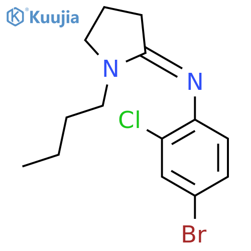 Benzenamine,4-bromo-N-(1-butyl-2-pyrrolidinylidene)-2-chloro- structure