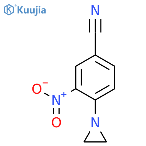 Benzonitrile, 4-(1-aziridinyl)-3-nitro- structure