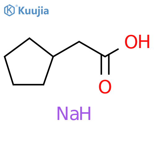 Cyclopentaneacetic acid, sodium salt (1:1) structure