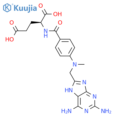 L-Glutamic acid,N-[4-[[(2,6-diamino-1H-purin-8-yl)methyl]methylamino]benzoyl]- (9CI) structure