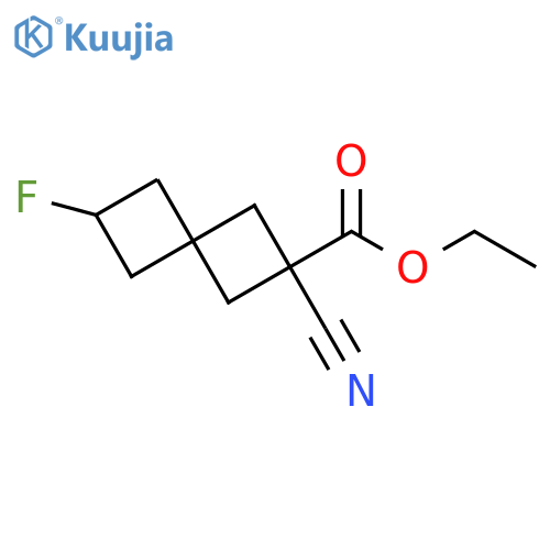 ethyl 2-cyano-6-fluorospiro3.3heptane-2-carboxylate structure