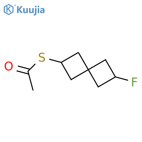 1-({6-fluorospiro3.3heptan-2-yl}sulfanyl)ethan-1-one structure