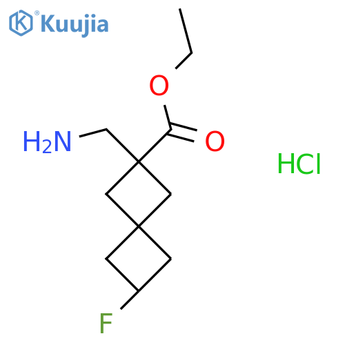 ethyl 2-(aminomethyl)-6-fluorospiro3.3heptane-2-carboxylate hydrochloride structure