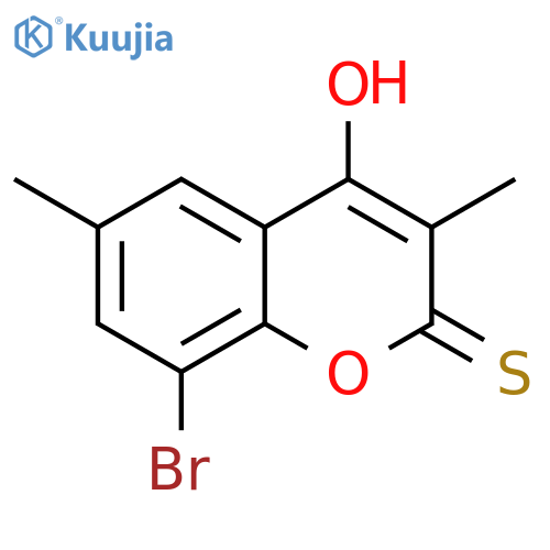 2H-1-Benzopyran-2-thione, 8-bromo-4-hydroxy-3,6-dimethyl- (ACI) structure