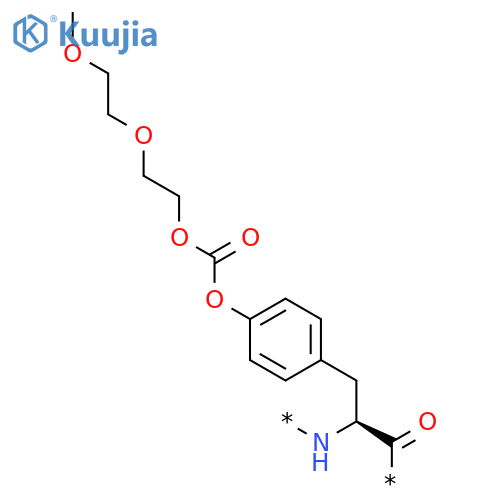 Poly[imino[(1S)-1-[[4-[[[2-(2-methoxyethoxy)ethoxy]carbonyl]oxy]phenyl]methyl]-2-oxo-1,2-ethanediyl]] structure
