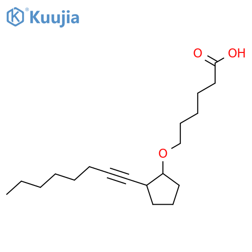 Hexanoic acid,6-[[2-(1-octynyl)cyclopentyl]oxy]-, (1S-trans)- (9CI) structure