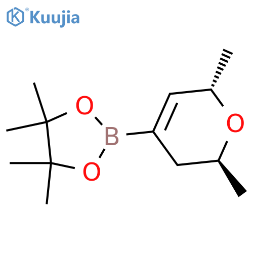 trans-2,6-Dimethyl-4-3,6-dihydro-2H-pyran-4-boronic acid pinacol ester structure