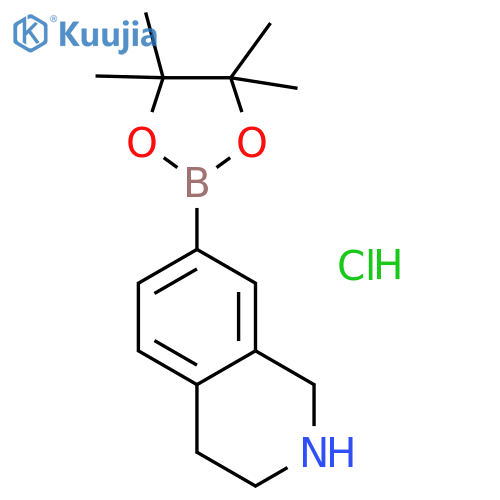 7-(4,4,5,5-tetramethyl-1,3,2-dioxaborolan-2-yl)-1,2,3,4-tetrahydroisoquinoline hydrochloride structure