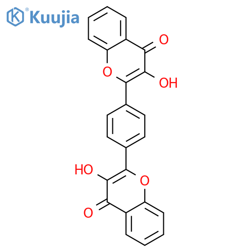 4H-1-Benzopyran-4-one,2,2'-(1,4-phenylene)bis[3-hydroxy- structure