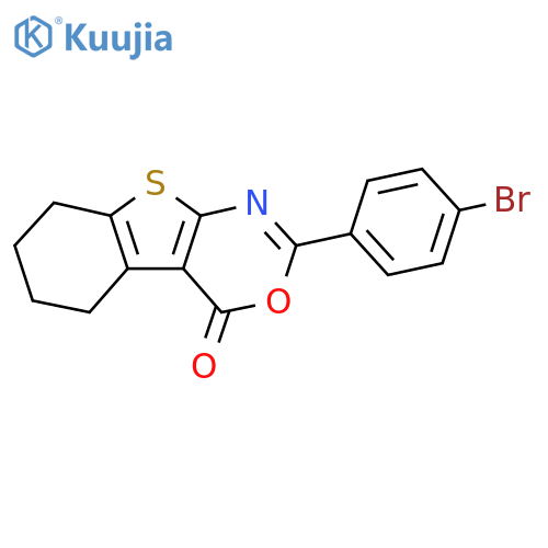 5-(4-bromophenyl)-4-oxa-8-thia-6-azatricyclo7.4.0.0^{2,7}trideca-1(9),2(7),5-trien-3-one structure