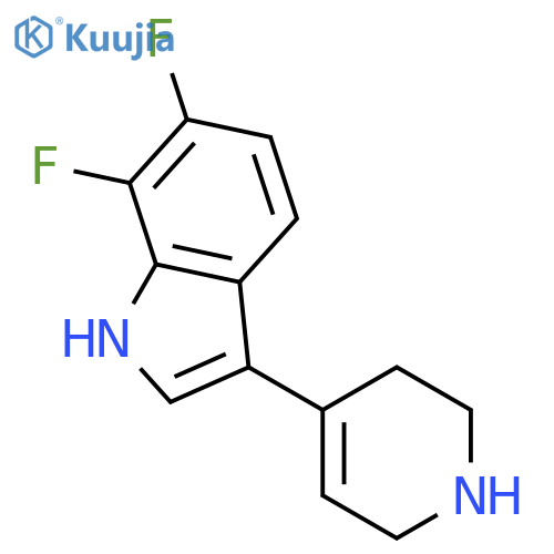1H-Indole, 6,7-difluoro-3-(1,2,3,6-tetrahydro-4-pyridinyl)- structure