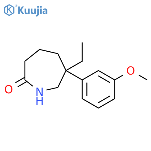 6-ethylhexahydro-6-(3-methoxyphenyl)<2H>azepin-2-one structure