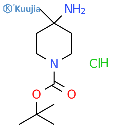 4-Amino-4-methyl-piperidine-1-carboxylic acid tert-butyl ester hydrochloride structure