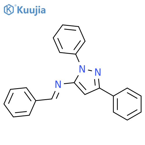 1H-Pyrazol-5-amine, 1,3-diphenyl-N-(phenylmethylene)- structure