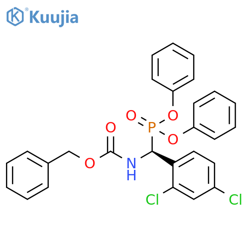 Carbamic acid, [(S)-(2,4-dichlorophenyl)(diphenoxyphosphinyl)methyl]-,phenylmethyl ester structure