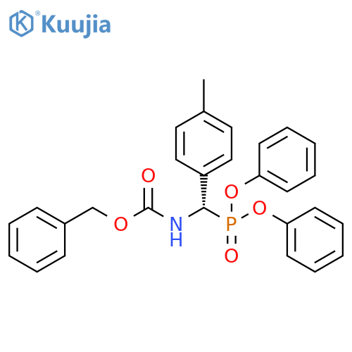 Carbamic acid, [(S)-(diphenoxyphosphinyl)(4-methylphenyl)methyl]-,phenylmethyl ester structure