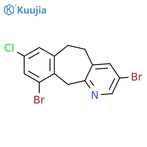 3,10-Dibromo-8-chloro-6,11-dihydro-5H-benzo5,6cyclohepta1,2-bpyridine structure
