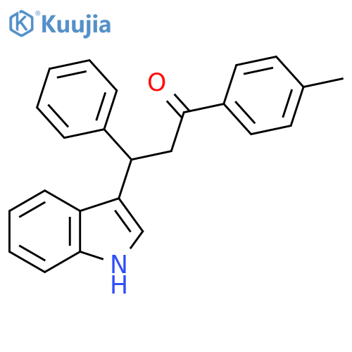 1-Propanone, 3-(1H-indol-3-yl)-1-(4-methylphenyl)-3-phenyl- structure