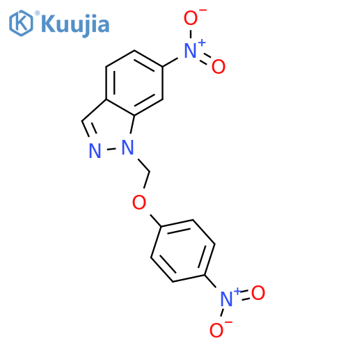 1H-Indazole,6-nitro-1-[(4-nitrophenoxy)methyl]- structure