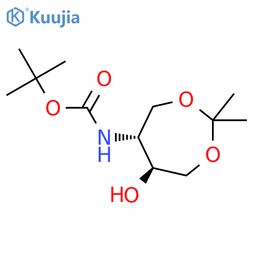 tert-butyl N-(5R,6S)-6-hydroxy-2,2-dimethyl-1,3-dioxepan-5-ylcarbamate structure