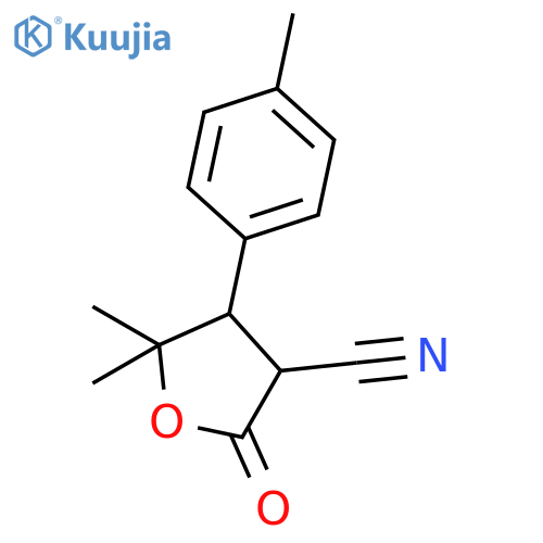 3-Furancarbonitrile, tetrahydro-5,5-dimethyl-4-(4-methylphenyl)-2-oxo- structure