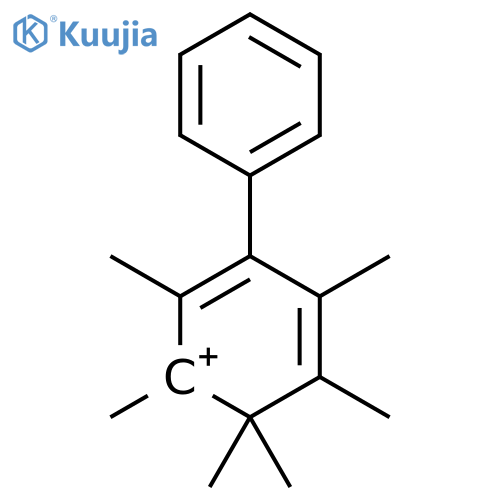 Cyclohexadienylium, 1,2,4,5,6,6-hexamethyl-3-phenyl- structure