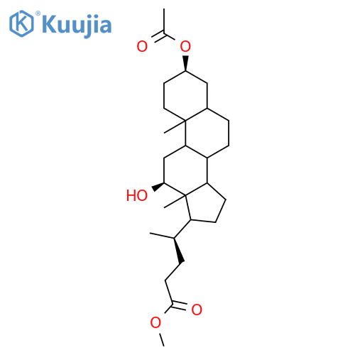 Cholan-24-oic acid,3-(acetyloxy)-12-hydroxy-, methyl ester, (3a,5b,12a)- structure