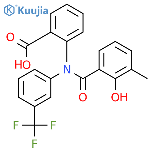 Benzoic acid,2-[(2-hydroxy-3-methylbenzoyl)[3-(trifluoromethyl)phenyl]amino]- structure