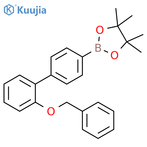 1,3,2-Dioxaborolane, 4,4,5,5-tetramethyl-2-[2'-(phenylmethoxy)[1,1'-biphenyl]-4-yl]- structure