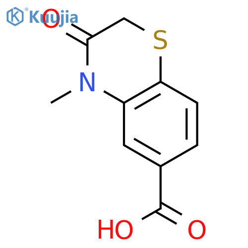 2H-1,4-Benzothiazine-6-carboxylic acid, 3,4-dihydro-4-methyl-3-oxo- structure