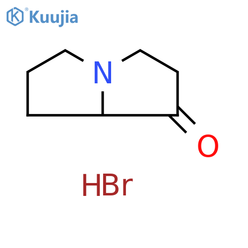1H-Pyrrolizin-1-one, hexahydro-, hydrobromide (1:1) structure