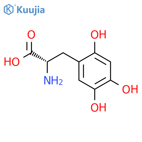 (2S)-2-amino-3-(2,4,5-trihydroxyphenyl)propanoic acid structure