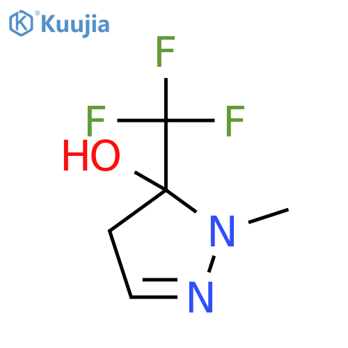1H-Pyrazol-5-ol, 4,5-dihydro-1-methyl-5-(trifluoromethyl)- structure