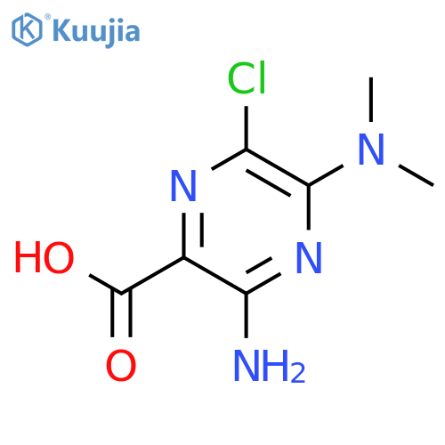 Pyrazinecarboxylic acid, 3-amino-6-chloro-5-(dimethylamino)- structure