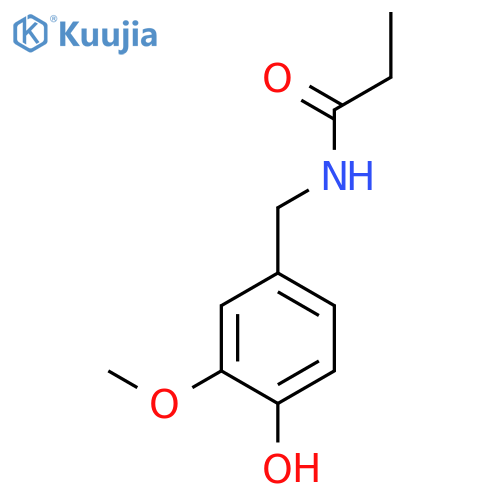 PROPANAMIDE, N-[(4-HYDROXY-3-METHOXYPHENYL)METHYL]- structure