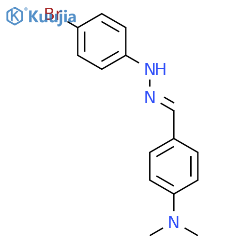 Benzaldehyde,4-(dimethylamino)-, 2-(4-bromophenyl)hydrazone structure